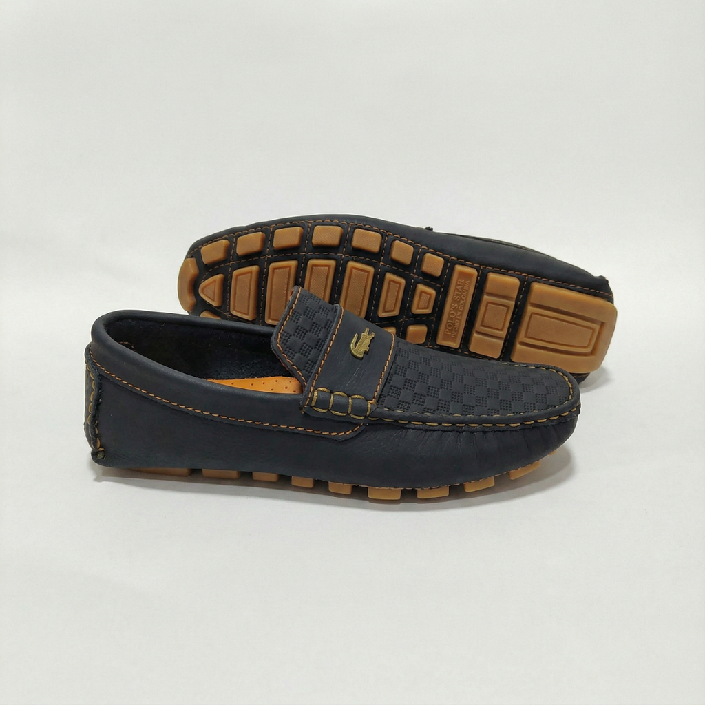 Mocasin Negro H Miel Pin Metalico Rep 213